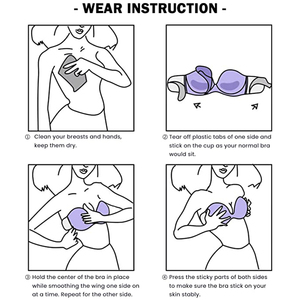 Ailes transparentes adhésives invisibles une pièce collantes femmes sous-vêtements soutiens-gorge pour gros seins - Product Image 6