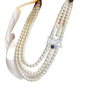 热卖定制联谊会配件IOTA PHI LAMBDA 316L不锈钢串珠珍珠项链饰品 - Product Image 2