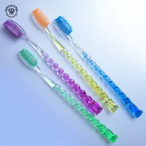 Xipbrush厂家直销低价高品质水晶透明彩色成人牙刷定制软牙刷