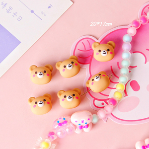 ลูกปัดแบบหลวมทำจากเรซินกระต่ายหมีสีเอบีสำหรับทำสร้อยข้อมือใส่โทรศัพท์มือถือแบบทำมือ - Product Image 3