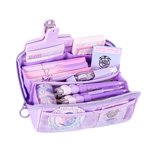 Estuche de Papelería Multifuncional de Gran Capacidad con Cierre, Personalizable, para Estudiantes - Product Image 3