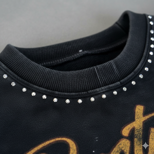 เสื้อฮู้ดดีทีจีสำหรับผู้ชายเสื้อครอปประดับพลอยเทียมทรงโอเวอร์ไซซ์พิมพ์ลายออกแบบได้ตามต้องการ - Product Image 2