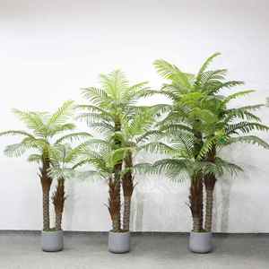 Árbol de glicina artificial de 5 pies, árbol falso alto con maceta Base de cemento, decoración de plantas de suelo falso para plantas de interior y exterior - Product Image 4