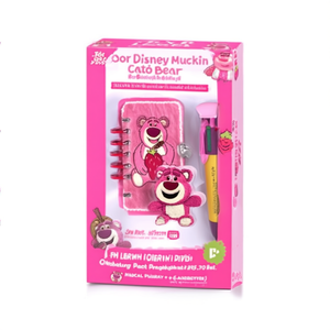 For Dis-ney <b>Bear</b> Strawberry-Pack of Plush Diary + 6-Coloured Pen, <b>Pink</b> - Product Image 2