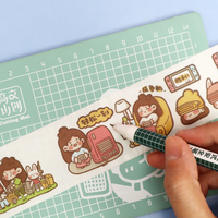 Benutzer definierte gedruckte Washi Tape Aufkleber Papier Hersteller Muzi Li Mini 4 Serie Notebook Dekoration Aufkleber Rolle