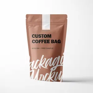 厂家直销200g-2lb咖啡豆包装袋拉链阀扣板批发Tine领带侧12oz 500g 1千克咖啡豆袋