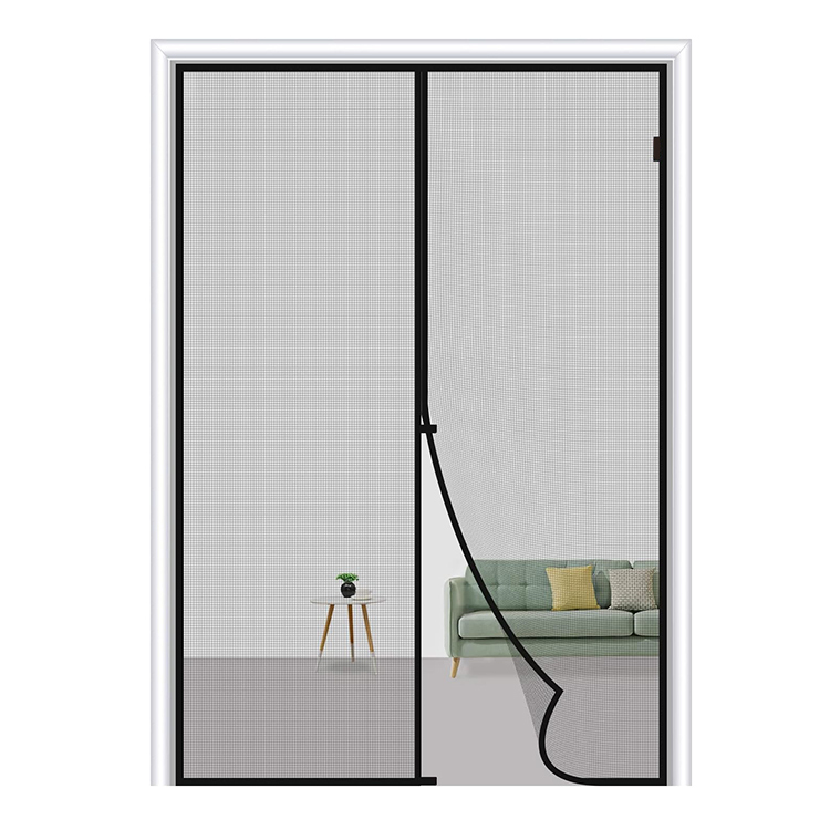 Strong Magnet Retractable Screen Magnetic Door Screen Size 76" X 81"Heavy Duty Fiberglass Door Mesh · image 2