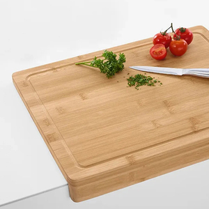 Nhà bếp phục vụ hội đồng quản trị tre gỗ trên truy cập chìm thớt với truy cập cạnh hoàn hảo cho rau và trái cây - Product Image 1