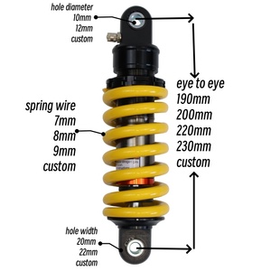 Baixo MOQ 10mm Eixo Personalizado 200mm 210mm Elétrica Dirt Bike Amortecedor Traseiro - Product Image 2