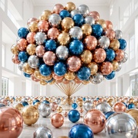Ballons en latex métalliques chromés épais de 10 pouces pour décoration de fête d'anniversaire, vente en gros