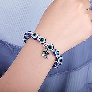 Bracciale OEM con Occhio Turco Portafortuna, Stile Retrò, Diverse Opzioni di Charm, Gioiello con Occhi in Pietra Naturale per Uomini e Donne - Product Image 3