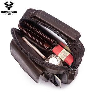 HUMERPAUL <span class=keywords><strong>Sac</strong></span> à Bandoulière <span class=keywords><strong>Homme</strong></span> en <span class=keywords><strong>Cuir</strong></span> de Vachette Première Couche, <span class=keywords><strong>Sac</strong></span> de Messager d'Affaires de Haute Qualité pour le <span class=keywords><strong>Travail</strong></span>, Sacs de Voyage Croisés - Product Image 4