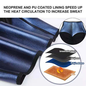 Venta al por mayor de alta elasticidad sudor Abdomen pantalones quema grasa Yoga Shaper Shorts Leggings mujeres Fitness Shorts - Product Image 4