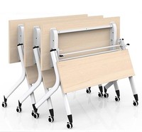 Table de conférence mobile pliable à plateau rabattable, directement de l'usine, bureau d'étude pour les établissements d'enseignement