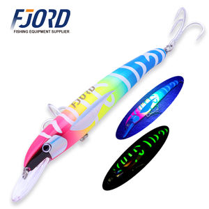Esche artificiali galleggianti luminose FJORD Minnow 190mm 51g <span class=keywords><strong>per</strong></span> la <span class=keywords><strong>pesca</strong></span> a traina di spigole, carpe e branzini - Product Image 1
