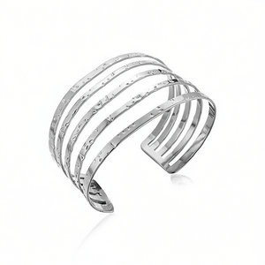 Amy Amy <b>Cuff</b> <b>Bracelet</b> <b>Silver</b> Plated Alloy Geometric Women's Fashion Jewelry Gift B1144 - Product Image 4