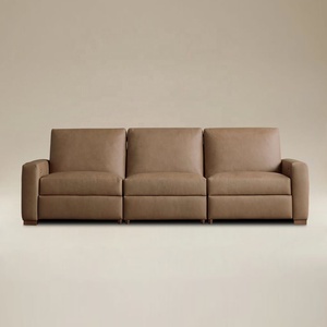 Muebles Modernos, Sofá de Cuero Reclinable Eléctrico de 3 Plazas <span class=keywords><strong>para</strong></span> Sala de Estar - Product Image 1