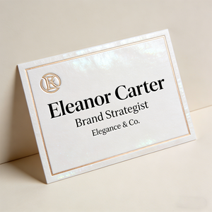 Impresión de Tarjetas de Visita de Lujo Personalizadas al por Mayor, Papel Grueso con Textura de Perla, Estampado en Frío con UV Inverso, <span class=keywords><strong>Tarjeta</strong></span> de Visita VIP con Nombre en Relieve - Product Image 1