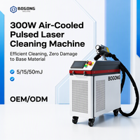 Machine de nettoyage au laser pulsé portable CE RoHS 300W pour l'élimination de la rouille, de la peinture, de l'acier inoxydable, de l'aluminium, du métal, du bois et de la pierre