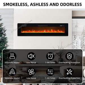 23 इंच होटल सुरक्षा पर्यावरण के अनुकूल दीवार आग जगह फ्रेमलेस इलेक्ट्रिक फायरप्लेस सजावटी दीवार माउंट थोक - Product Image 6