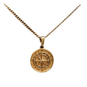 Collier classique en acier inoxydable avec pendentif boussole et étoile polaire pour homme - Product Image 5