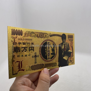 8 Types Japanese Anime Death Note Comic Card 24k Gold Foil Electroplated Banknote - Product Image 4