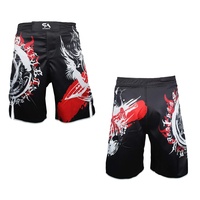 Shorts MMA unisexes personnalisables en polyester extensible, séchage rapide, respirants, anti-rétrécissement, durables et légers pour le grappling et la boxe