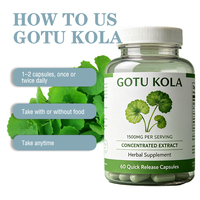 Capsules d'extrait de Gotu Kola à marque privée OEM – Complément Herbal pour la Santé de la Peau et le Système Immunitaire