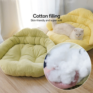 Divano Letto Moderno ed Ecologico per Animali Domestici con Gambe in Legno di Fabbrica Fodera Rimovibile e Lavabile Funzione Rinfrescante Sostenibile per Gatti - Product Image 4