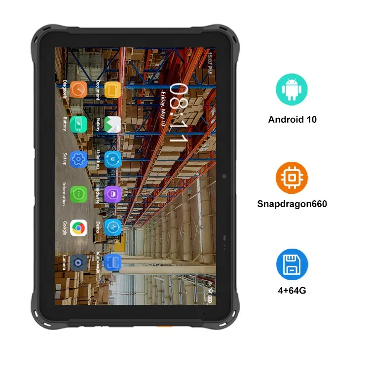 Urovo p8100p 10inch IP67 dữ liệu không thấm nước Collector thiết bị đầu cuối công nghiệp Rugged Android Tablet PC