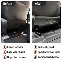 Pour Toyota Land Cruiser 250 LC250 Prado 2024-2026, protection anti-coup de pied en fibre de carbone pour dossier de siège, accessoires de protection intérieure