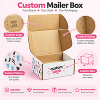 Boîte d'expédition compacte en carton ondulé imprimé sur mesure avec intérieur en kraft naturel et approvisionnement en gros pour petits accessoires