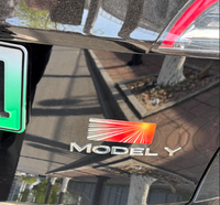 Autocollant emblème de hayon Tesla Model 3 Y en résine époxy, motif Tunnel du Temps, accessoires de personnalisation automobile, 1 pièce