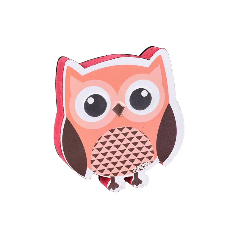 High quality Owl Style Magnetic EVA Chalkboard Whiteboard Eraser Cleaner for Classroom Home Office