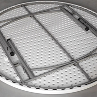 Table de salle à manger portable moderne à pieds pliants en plastique HDPE blanc, idéale pour hôtels, restaurants, événements extérieurs et intérieurs, mariages et fêtes - Meilleures ventes