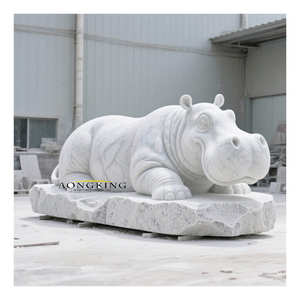 Grande Statua di Aquila in Marmo, Maestosa Scultura di Rapace Intagliata a Mano per Decorazione da Giardino e Esterni - Product Image 3