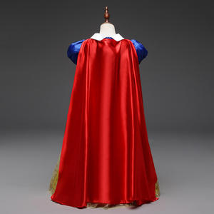 Abito da Principessa <span class=keywords><strong>Biancaneve</strong></span> con Maniche a Sbuffo, Collo a Risvolto, Fiocco in Tulle, Set di Accessori Adatti all'Età per le Vacanze Natalizie delle Ragazze - Product Image 5