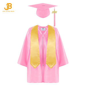 卸売 幼稚園 光沢のある卒業式ガウン 子供 小学校 卒業式ガウンとタッセル付き帽子 - Product Image 4