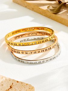 Pulsera Apilable de Acero Inoxidable con Números Romanos, Moderna y Resistente a la Decoloración, Pulsera Delgada para Mujer, en Oferta - Product Image 5
