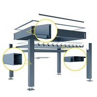 Profilé en alliage d'aluminium pour pergola, colonne, traverse, revêtement en poudre, matières premières, traitement sous pression, directement de l'usine