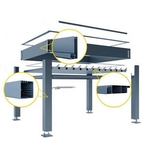 Colonna per <span class=keywords><strong>Pergola</strong></span> in Lega di Alluminio, Traversa con Rivestimento in Polvere, Materiali Grezzi Trattati a Pressione, Direttamente dalla Fabbrica - Product Image 2