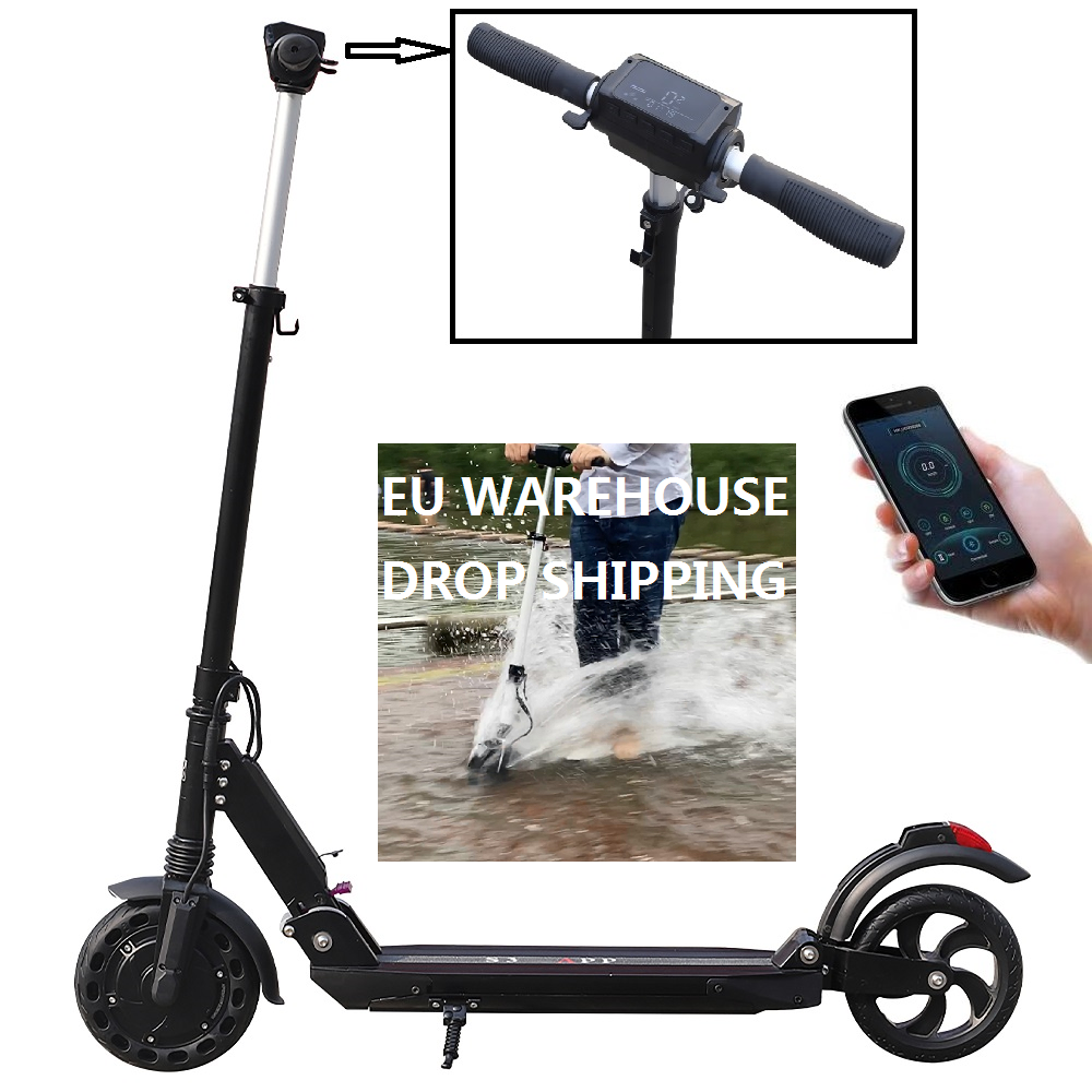 Aovopro Европейское складское дропшиппинг двойная подвеска 350 Вт Мотор 25 км Диапазон 7.8Ah батарея 8 дюймов двойной тормоз Электрический скутер