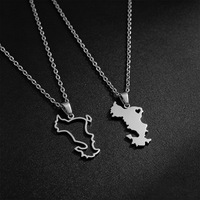 Collier Pendentif Cœur Mayotte Populaire en Europe, Bijou Polyvalent en Acier Inoxydable, Accessoire de Mode pour Hommes et Femmes