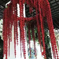Fleurs artificielles d'amarante suspendues pour décoration de maison et de jardin de mariage pour hôtels et projets de commerce extérieur