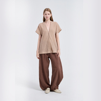 Cardigan en laine mélangée pour femme, style japonais, chaud, coupe décontractée, tricoté