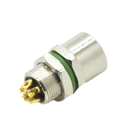 Connecteur circulaire M8 A Code 6 broches arrière fixé prise femelle IP67 connecteur de soudure étanche