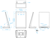 Tablet PC Android TOPWILLING RK3568 de 10.1 Pulgadas con Forma de L y Pantalla RJ45
