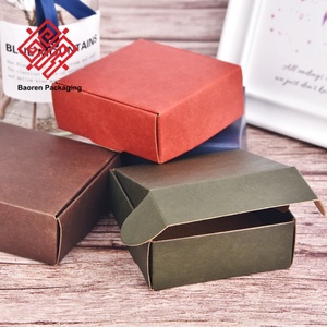 Baoren Retro Handmade Xà Phòng Hộp Đầy Màu Sắc Nhỏ Kraft Giấy Phụ Kiện Container Với Biểu Tượng Tùy Chỉnh Cho Xà Phòng Quà Tặng Bao Bì - Product Image 2