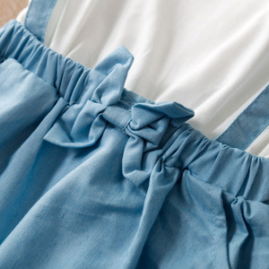 Ropa Infantil al por Mayor, Blusa Blanca de Encaje y Falda con Tirantes, Vestidos Casuales para Niña - Product Image 3