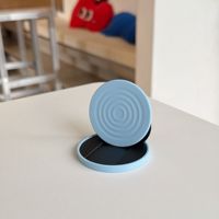 Support de téléphone portable magnétique puissant en silicone à motif ondulations d'eau, rond, portable, pliable, avec support de bureau à adsorption